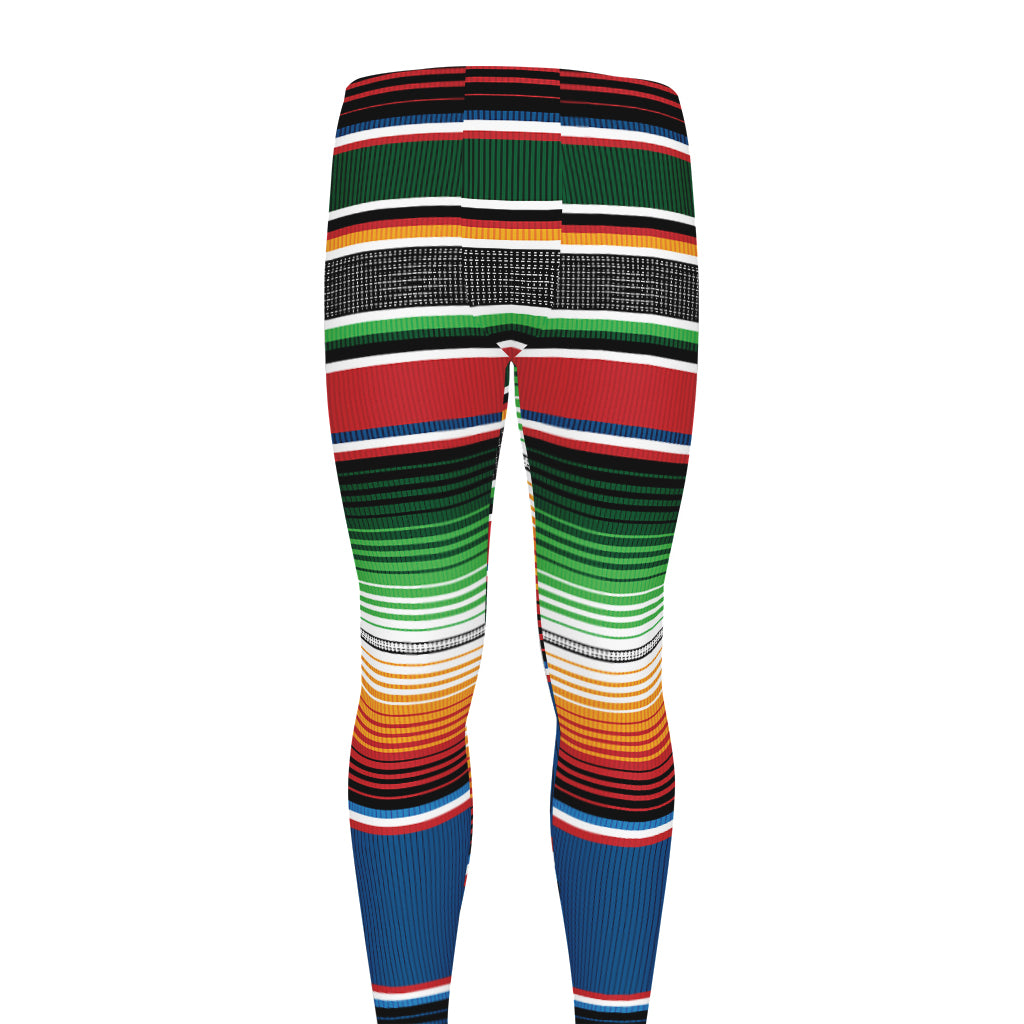 Vintage Mexican Blanket Pattern Print Men's leggings
