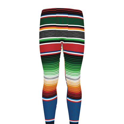 Vintage Mexican Blanket Pattern Print Men's leggings