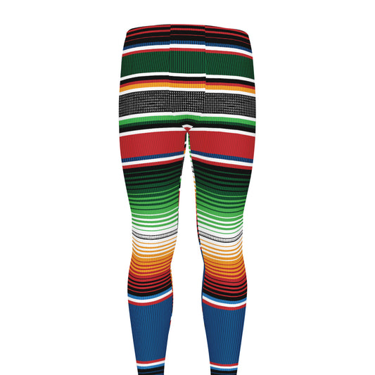 Vintage Mexican Blanket Pattern Print Men's leggings