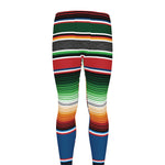 Vintage Mexican Blanket Pattern Print Men's leggings