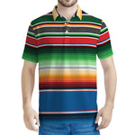 Vintage Mexican Blanket Pattern Print Men's Polo Shirt