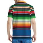 Vintage Mexican Blanket Pattern Print Men's Polo Shirt