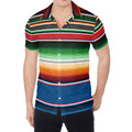 Vintage Mexican Blanket Pattern Print Men's Shirt