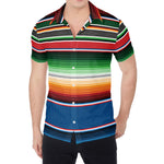 Vintage Mexican Blanket Pattern Print Men's Shirt