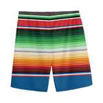 Vintage Mexican Blanket Pattern Print Men's Sports Shorts
