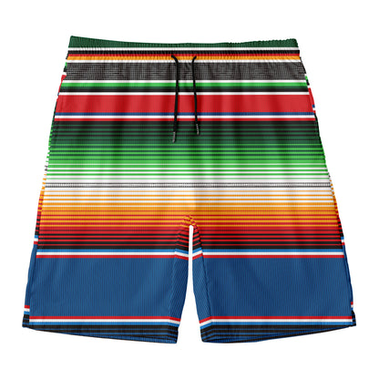 Vintage Mexican Blanket Pattern Print Men's Swim Trunks