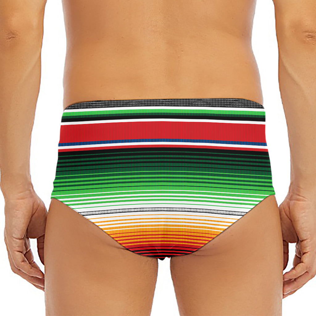 Vintage Mexican Blanket Pattern Print Men's Triangle Swim Briefs