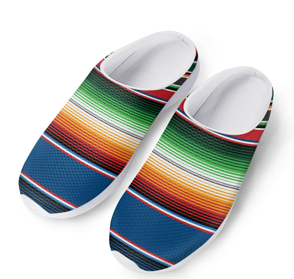 Vintage Mexican Blanket Pattern Print Mesh Casual Shoes