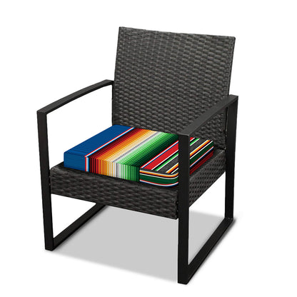 Vintage Mexican Blanket Pattern Print Outdoor Seat Cushion Cover