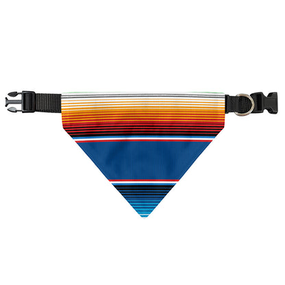 Vintage Mexican Blanket Pattern Print Over The Collar Dog Bandana