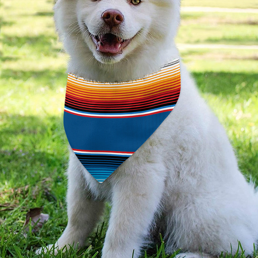 Vintage Mexican Blanket Pattern Print Over The Collar Dog Bandana