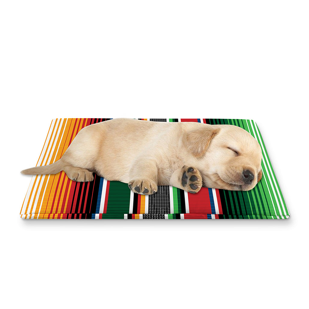 Vintage Mexican Blanket Pattern Print Pet Cooling Mat Cover