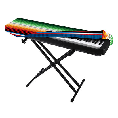 Vintage Mexican Blanket Pattern Print Piano Keyboard Cover