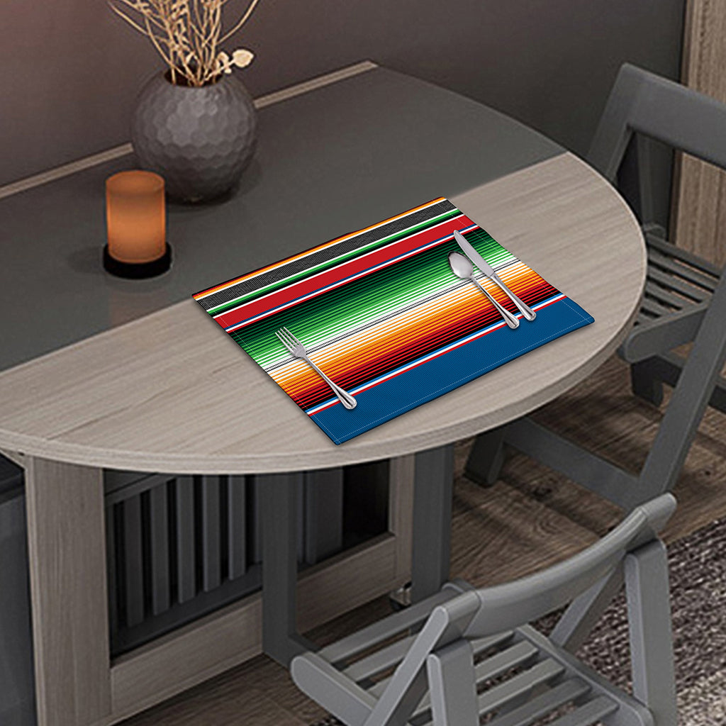 Vintage Mexican Blanket Pattern Print Placemat