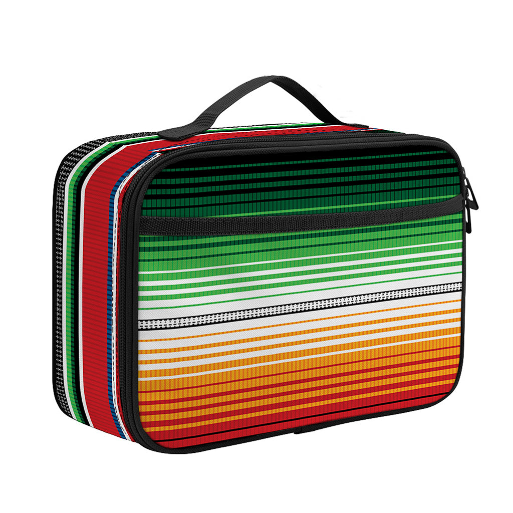 Vintage Mexican Blanket Pattern Print Portable Lunch Bag