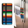 Vintage Mexican Blanket Pattern Print Refrigerator Handle Covers