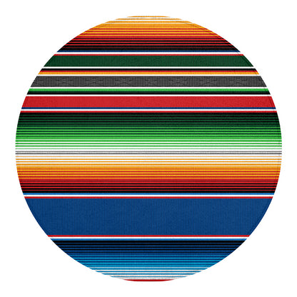 Vintage Mexican Blanket Pattern Print Round Blanket