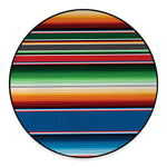 Vintage Mexican Blanket Pattern Print Round Floor Mat