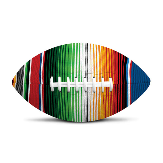 Vintage Mexican Blanket Pattern Print Rugby Ball