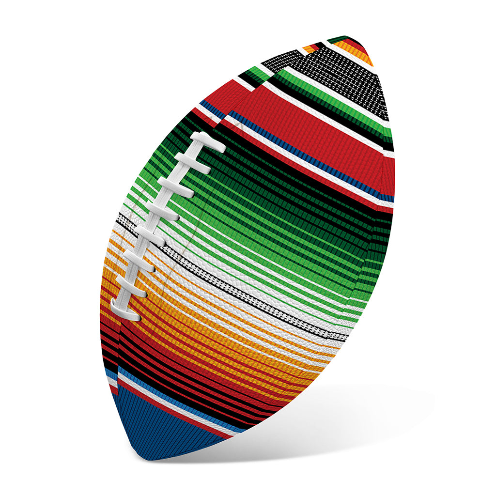 Vintage Mexican Blanket Pattern Print Rugby Ball