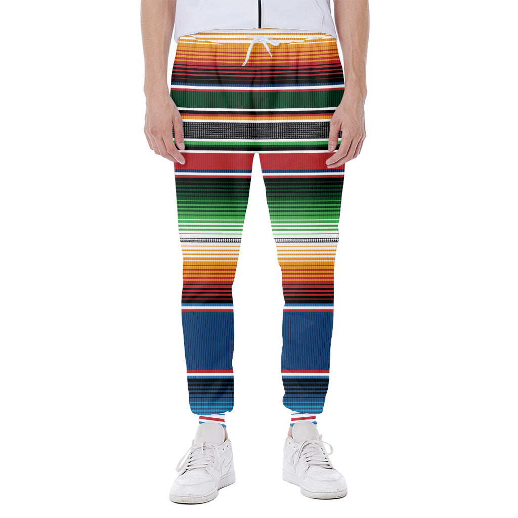 Vintage Mexican Blanket Pattern Print Scuba Joggers