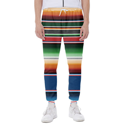 Vintage Mexican Blanket Pattern Print Scuba Joggers