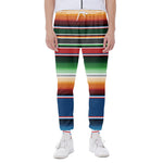 Vintage Mexican Blanket Pattern Print Scuba Joggers