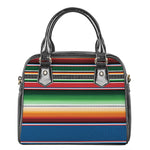 Vintage Mexican Blanket Pattern Print Shoulder Handbag