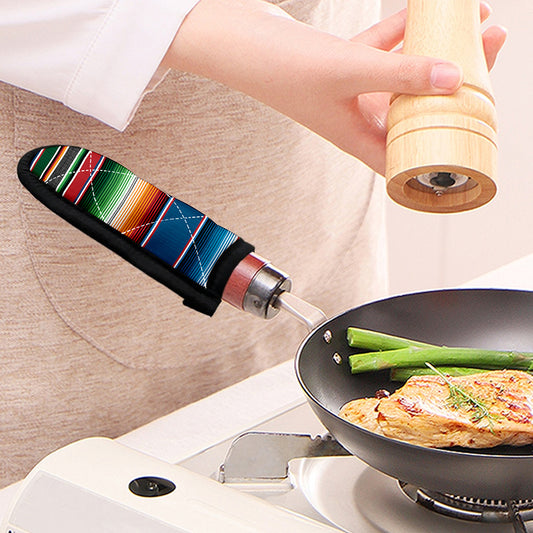 Vintage Mexican Blanket Pattern Print Skillet Handle Cover