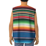 Vintage Mexican Blanket Pattern Print Sleeveless Baseball Jersey