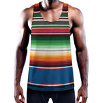 Vintage Mexican Blanket Pattern Print Training Tank Top