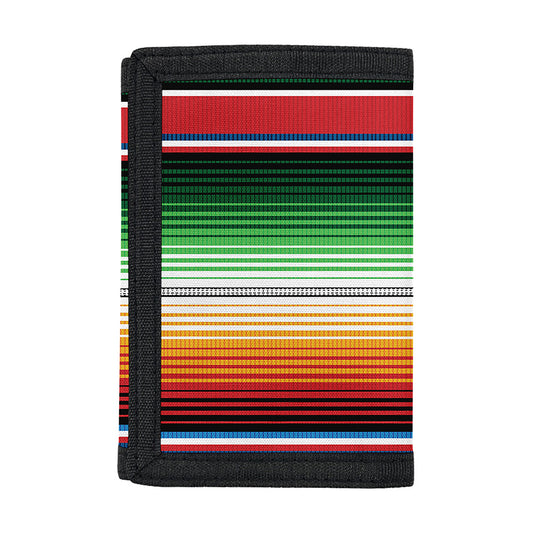 Vintage Mexican Blanket Pattern Print Trifold Wallet