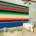Vintage Mexican Blanket Pattern Print Wall Sticker