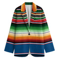 Vintage Mexican Blanket Pattern Print Women's Blazer