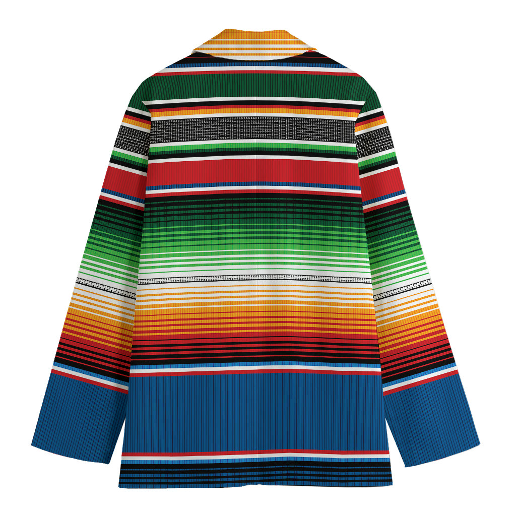 Vintage Mexican Blanket Pattern Print Women's Blazer