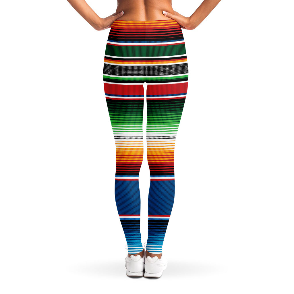 Vintage Mexican Blanket Pattern Print Women's Leggings