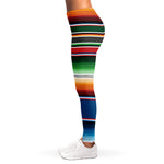 Vintage Mexican Blanket Pattern Print Women's Leggings