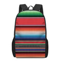 Vintage Mexican Serape Pattern Print 17 Inch Backpack