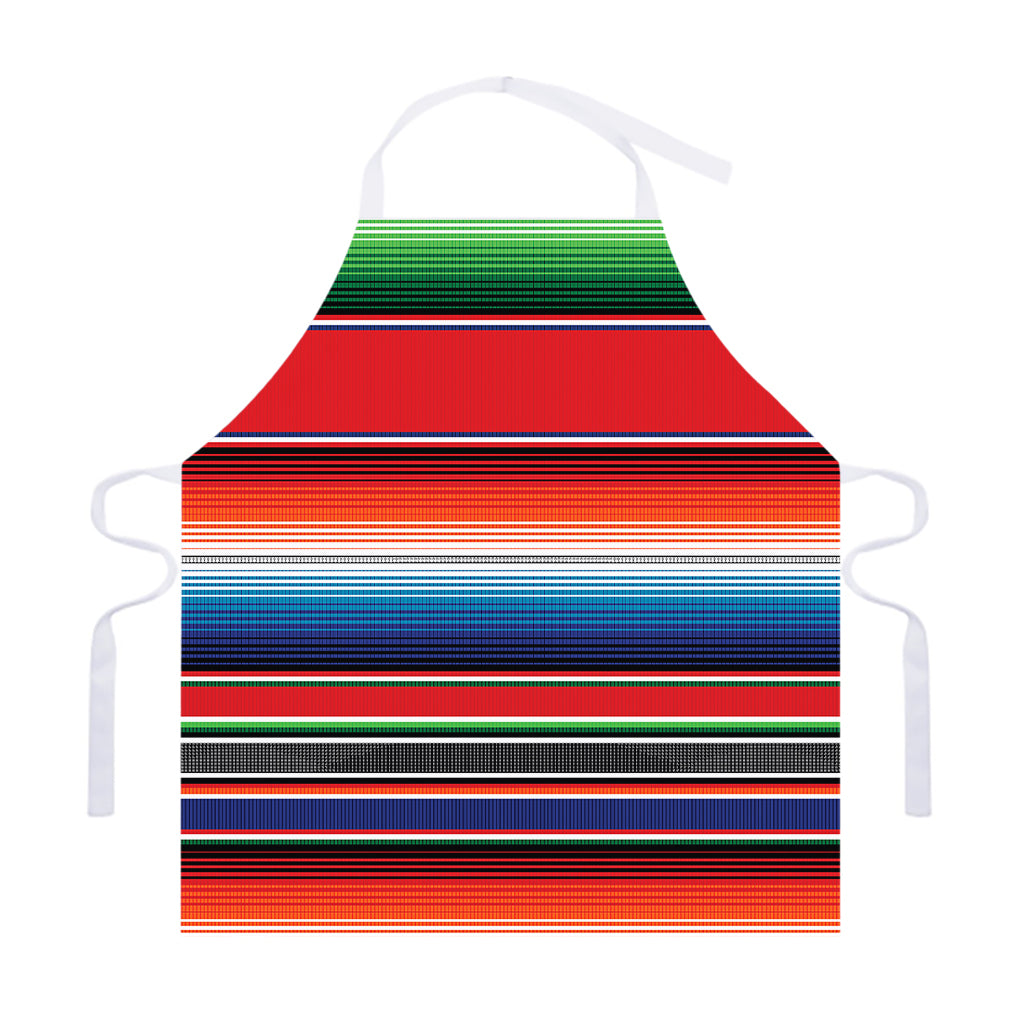 Vintage Mexican Serape Pattern Print Adjustable Apron