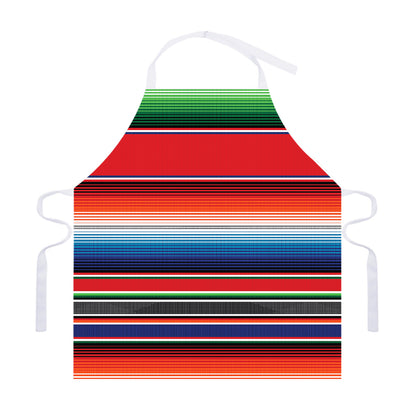 Vintage Mexican Serape Pattern Print Adjustable Apron