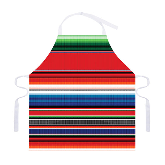 Vintage Mexican Serape Pattern Print Adjustable Apron
