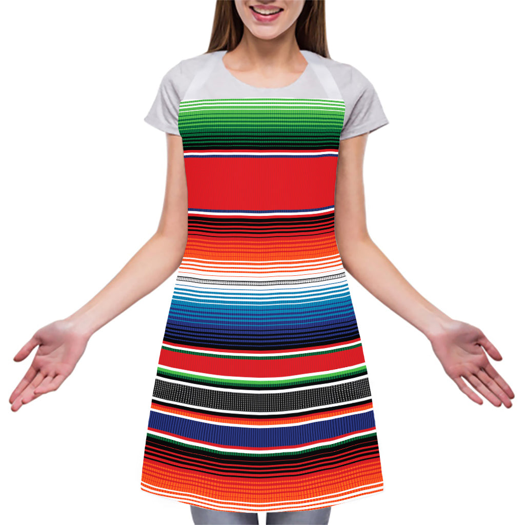 Vintage Mexican Serape Pattern Print Adjustable Apron