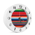 Vintage Mexican Serape Pattern Print Alarm Clock