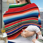 Vintage Mexican Serape Pattern Print Baby Seat Cover