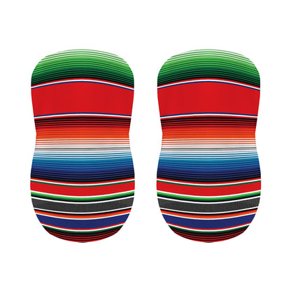 Vintage Mexican Serape Pattern Print Bar Stool Covers