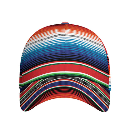 Vintage Mexican Serape Pattern Print Baseball Cap
