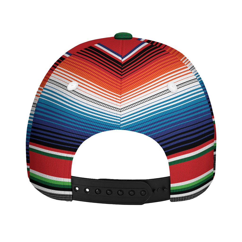 Vintage Mexican Serape Pattern Print Baseball Cap
