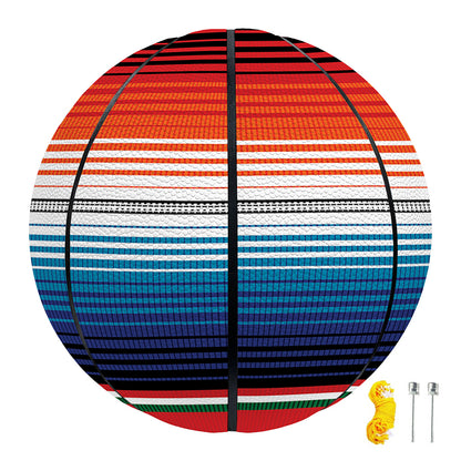 Vintage Mexican Serape Pattern Print Basketball
