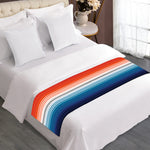 Vintage Mexican Serape Pattern Print Bed Runner