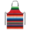 Vintage Mexican Serape Pattern Print Bib Apron With Pocket